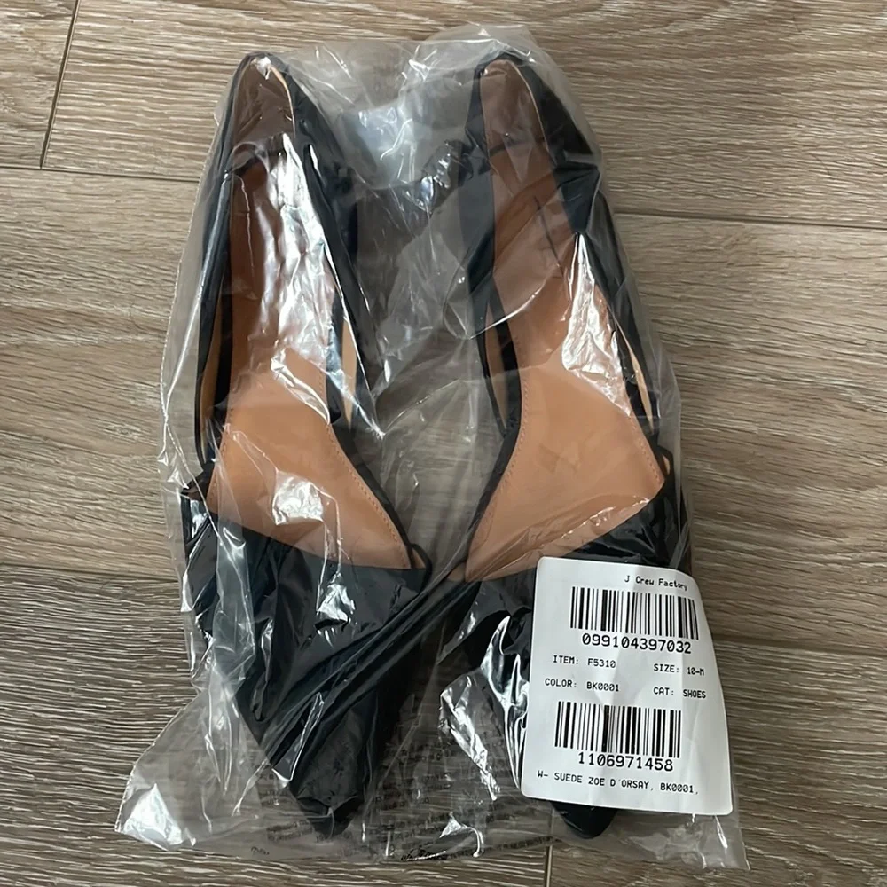 J Crew Factory Black Zoe suede d'Orsay flats VARIOUS SIZES F5310 - Picture 5 of 6